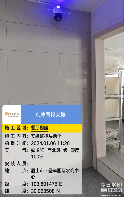 眉山市 · 东坡国投大楼，安装监控头两个
